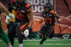 BC Lions' Terry Williams (87) runs with the ball during first half of CFL football action against the Saskatchewan Roughriders, in Vancouver, B.C., Friday, Sept. 29, 2023. THE CANADIAN PRESS/Ethan Cairns