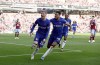 Chelsea's Cole Palmer celebrates scoring his side's second goal of the game, during the English Premier League soccer match between Burnley and Chelsea, at Turf Moor, in Burnley, England, Saturday, Oct. 7, 2023. (Richard Sellers/PA via AP)
