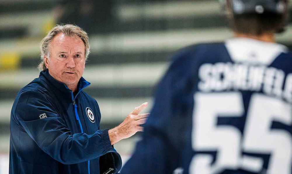 JOHN WOODS / THE CANADIAN PRESS
Jets head coach Rick Bowness emphasized the importance of Scheifele’s role, both in terms of remaining in the leadership group and being a big-time offensive contributor.