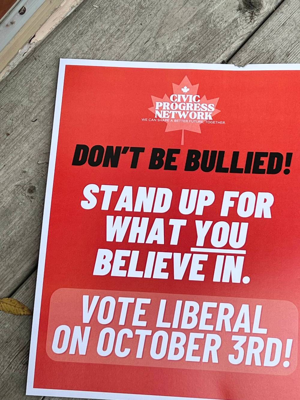 SUBMITTED
Flyers from the Civic Progress Network have been spotted in St. Boniface (home to Liberal Leader Dougald Lamont) and St.Vital — explicitly encouraging constituents to cast their votes for Liberal candidates.