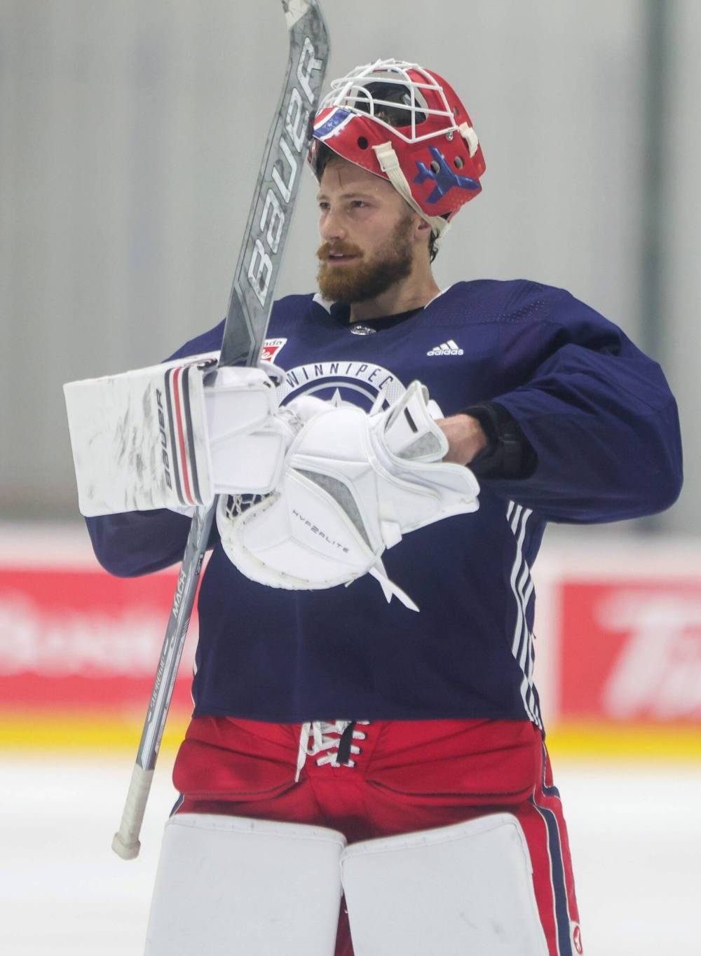 RUTH BONNEVILLE / WINNIPEG FREE PRESS
Goaltender Laurent Brossoit was happy to return to the Winnipeg Jets where he will start the season as the backup to Connor Hellebuyck.