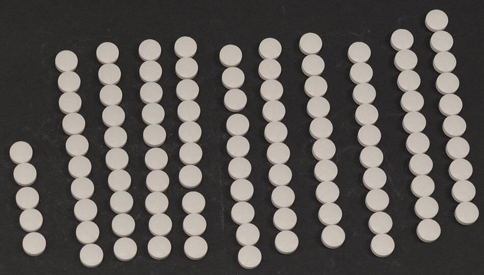 Law enforcement located 241 Percocet tablets. (Police handout)