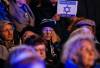 JOHN WOODS / WINNIPEG FREE PRESS
                                Supporters of Israel gather at a rally at the Asper Jewish Community Campus.