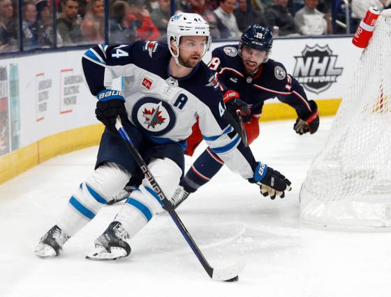 Jets defenceman Josh Morrissey has 26 points in 29 games this season – which leaves him eight in the NHL among blue-liners. (Paul Vernon / The Associated Press files)