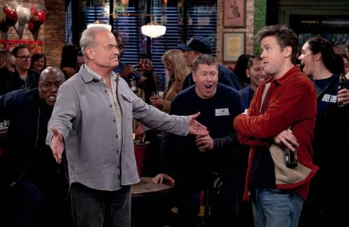 Chris Haston / Paramount+
                                Kelsey Grammer once again plays Frasier Crane, this time sharing an apartment with son Freddy (Jack Cutmore-Scott).