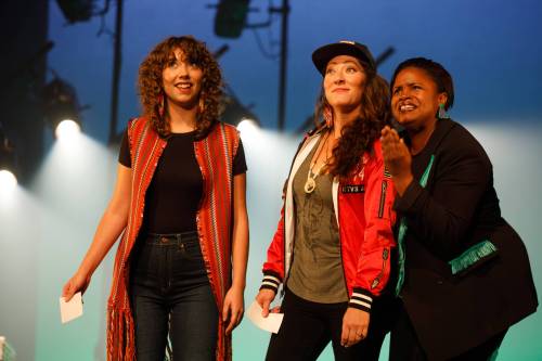 CHRISTOPHE PEAN PHOTO
                                From left: Amélie Pelletier-Lavack, Marie-Josée Dandeneau and Jessica Martin 
in On marronne? (Si ça te dit, viens).