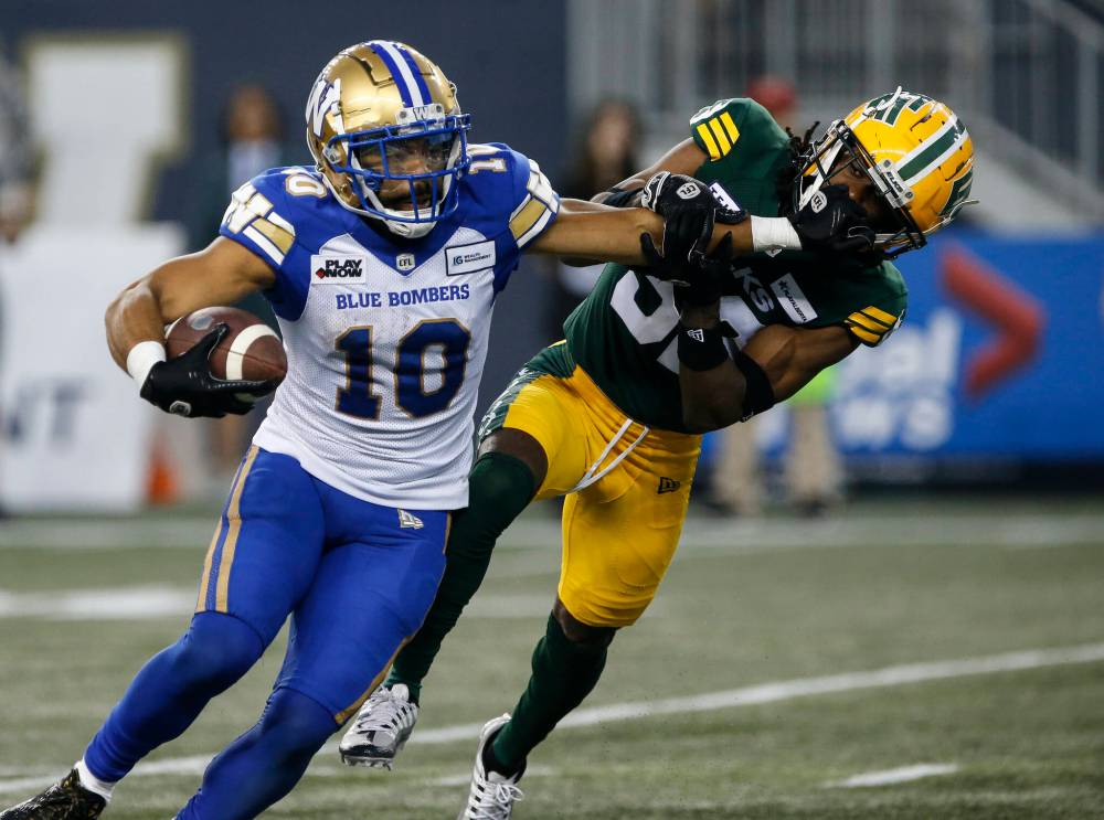 John Woods / THE CANADIAN PRESS files
Bombers’ receiver Nic Demski stayed healthy and broke the thousand-yard receiving mark for the first time in his career.