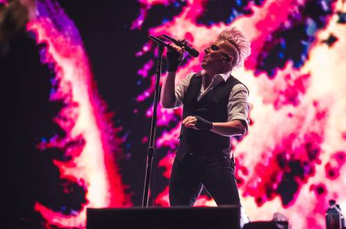 Maynard James Keenan&rsquo;s vocals rise above a wall of sound during Tool&rsquo;s bombastic stage show. (Dwayne Larson photo)