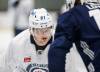 JOHN WOODS / WINNIPEG FREE PRESS FILES
                                Winnipeg Jets’ Cole Perfetti (91) at practice in Winnipeg.