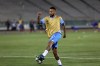 Al Hilal's Neymar shoots the ball during warm up for the AFC Champions League soccer match between Iran's Nassaji and Saudi Arabia's Al Hilal at the Azadi Stadium in Tehran, Iran, Tuesday, Oct. 3, 2023. (AP Photo)
