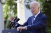 President Joe Biden speaks in the Rose Garden of the White House in Washington, Wednesday, Oct. 11, 2023, about efforts to eliminate hidden junk fees. The Federal Trade Commission on Wednesday proposed a rule to ban any hidden and bogus junk fees, which can mask the total cost of concert tickets, hotel rooms and utility bills. (AP Photo/Susan Walsh)