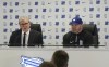 New Birmingham City manager Wayne Rooney, right, with club CEO Garry Cook during his unveiling at St Andrew's Stadium, Birmingham, England, Thursday, Oct. 12, 2023. (Jacob King/PA via AP)