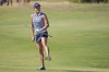 Lexi Thompson reacts to an approach shot on the first hole during the final round of the LPGA The Ascendant golf tournament in The Colony, Texas, Texas, Sunday, Oct. 8, 2023. (AP Photo/LM Otero)