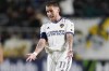 LA Galaxy midfielder Tyler Boyd reacts during the second half of the team's MLS soccer match against Real Salt Lake on Saturday, Oct. 14, 2023, in Carson, Calif. (AP Photo/Ryan Sun)