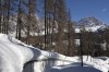 FILE - A view of the bobsled track in Cortina d'Ampezzo, Italy, Wednesday, Feb. 17, 2021. A big-ticket project for the 2026 Milan-Cortina Olympics has been dropped because the Italian government no longer wants to help fund it, organizing committee officials said Monday, Oct. 16, 2023. (AP Photo/Gabriele Facciotti, File)
