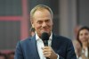 Donald Tusk, a former Polish prime minister addresses supporters at his party headquarters in Warsaw, Poland, Sunday, Oct. 15, 2023. Poland's election result is on a knife edge as an exit poll says that the governing Law and Justice party won the most votes. (AP Photo/Petr David Josek)