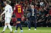 Spain coach Luis de la Fuente gestures during the Euro 2024 group A qualifying soccer match between Spain and Scotland at La Cartuja stadium in Seville, Spain, Thursday, Oct. 12, 2023. (AP Photo/Jose Breton)