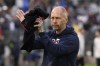 United States head coach Gregg Berhalter applauds supporters after an international friendly soccer match against Germany at Pratt & Whitney Stadium at Rentschler Field, Saturday, Oct. 14, 2023, in East Hartford, Conn. (AP Photo/Jessica Hill)