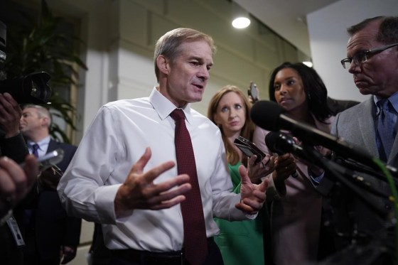 Rep. Jim Jordan, R-Ohio, at the Capitol in Washington, Monday. (J. Scott Applewhite / The Associated Press)
