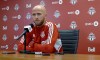 Captain Michael Bradley, who both helped fill Toronto FC's trophy case during its glory years, will retire at the end of the season. Bradley talks to media at an end-of-season availability in Toronto, Wednesday, Oct.12, 2022. THE CANADIAN PRESS/Neil Davidson
