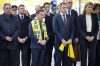 Sweden's Prime Minister Ulf Kristersson, center left, and Belgium's Prime Minister Alexander De Croo, center right, participate in a commemoration for the victims of a shooting in the center of Brussels, Wednesday, Oct. 18, 2023. Police in Belgium on Tuesday shot dead a suspected Tunisian extremist accused of killing two Swedish soccer fans in a brazen attack on a Brussels street. (AP Photo/Martin Meissner)