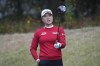 Minjee Lee of Australia talks on the third hole during the first round of the BMW Ladies Championship at the Seowon Hills Country Club in Paju, South Korea, Thursday, Oct. 19, 2023. (AP Photo/Lee Jin-man)