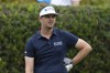 FILE - Beau Hossler looks for his drive after hitting from the first tee during the second day of play at the Sanderson Farms Championship golf tournament in Jackson, Miss., on Oct 6, 2023. (AP Photo Rogelio V. Solis, File)