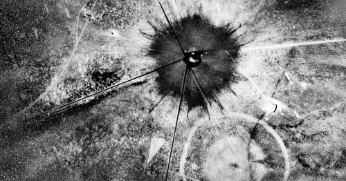 FILE - This photo shows an aerial view after the first atomic explosion at the Trinity Test Site near Alamogordo, N.M., on July 16, 1945. The New Mexico site where the world’s first atomic bomb was detonated is expecting thousands of visitors Saturday due to the popularity of the movie, 
