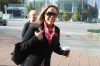 Tamara Lich arrives at the courthouse in Ottawa, Monday, Oct. 16, 2023. The Crown has dropped a criminal charge against 