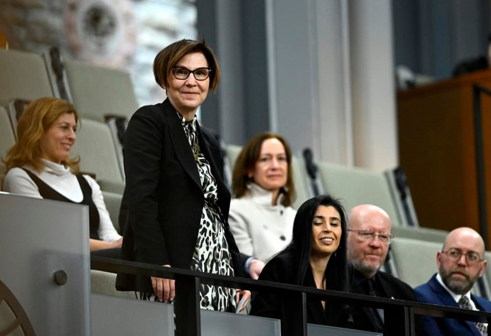 First Nations Chiefs and advocates are hopeful the Federal Court will approve a landmark child welfare settlement this week. Child welfare advocate Cindy Blackstock is recognized by the Speaker of the House of Commons, after Question Period on Parliament Hill in Ottawa on Thursday, Dec. 1, 2022. THE CANADIAN PRESS/Justin Tang