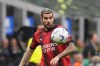 AC Milan's Theo Hernandez controls the ball during the Serie A soccer match between Inter Milan and AC Milan at the San Siro Stadium, in Milan, Italy, Saturday, Sept. 16, 2023. Paris Saint-Germain hosts AC Milan in the Champions League on Wednesday in a vital match for both teams.(AP Photo/Antonio Calanni)