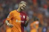 Galatasaray's Mauro Icardi reacts during a Champions League group A soccer match between Galatasaray and Bayern Munich in Istanbul, Tuesday, Oct. 24, 2023. (AP Photo/Emre Otkay)