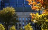 The Bank of Canada building is framed by fall-coloured leafs in Ottawa on Monday, Oct. 23, 2023. THE CANADIAN PRESS/Sean Kilpatrick