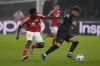 Napoli's Giovanni Di Lorenzo, right, is challenged by Union's David Datro Fofana during the group C Champions League soccer match between Union Berlin and Napoli, at the Olympiastadion in Berlin, Germany, Tuesday, Oct. 24, 2023. (AP Photo/Matthias Schrader)