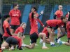Canada’s national women’s soccer team captain Christine Sinclair takes part in the team’s practice Thursday, Oct. 26, 2023 in Montreal. Olympic champion Canada prepares for Saturday’s friendly against No. 9 Brazil with a spotlight on Sinclair in the first of four games on home soil before calling time on her international career in December. THE CANADIAN PRESS/Ryan Remiorz