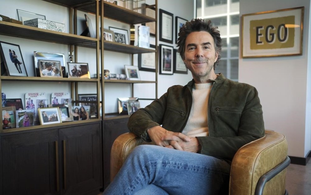 Producer-director Shawn Levy poses for a portrait in his office, Thursday, Oct. 12, 2023, in West Hollywood, Calif., to promote his limited-series