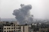 Smoke rises following Israeli bombardment on Gaza City, Sunday, Oct. 29, 2023. (AP Photo/Abed Khaled)