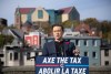 Conservative Leader Pierre Poilievre is calling on the Liberals to exempt all forms of home heating from the carbon price, after Prime Minister Justin Trudeau announced an exemption on home heating oil. Poilievre holds a press conference regarding his “Axe the Tax” message from the roof a parking garage in St. John's, Friday, Oct.27, 2023. THE CANADIAN PRESS/Paul Daly