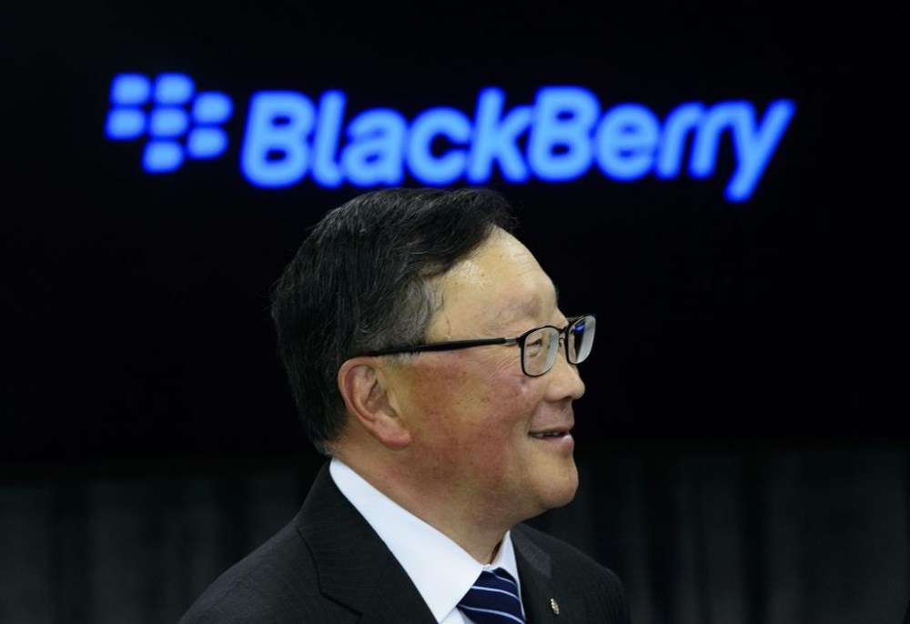 BlackBerry Ltd. says chief executive and executive chairman John Chen will retire from the company next week. Chen takes part in an event at BlackBerry QNX Headquarters in Ottawa, Friday, Feb 15, 2019. CANADIAN PRESS/Sean Kilpatrick