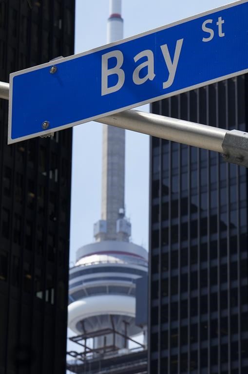 The Bay Street financial district is shown in Toronto on Friday, August 5, 2022. THE CANADIAN PRESS/Nathan Denette