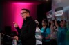 Opposition BC United Leader Kevin Falcon is promising to immediately cut British Columbian's carbon tax on all fuels and halt planned future increases if elected government next year. Falcon speaks in Surrey, B.C., on Wednesday, April 12, 2023. THE CANADIAN PRESS/Darryl Dyck