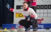 Team Canada skip Brad Gushue signals during draw four action against Japan at the Pan Continental Curling Championship in Kelowna, B.C. on Tuesday, Oct.31, 2023. Gushue says he doesn't blame TSN for dropping television coverage of the Pan Continental Curling Championships.THE CANADIAN PRESS/HO-Michael Burns **MANDATORY CREDIT**
