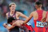 Canada's Robert Joseph Heppenstall, centre, embraces teammate Charles Philibert-Thiboutot during the men's 1500m final at the Pan American Games, in Santiago, Chile, Thursday, Nov. 2, 2023. THE CANADIAN PRESS/Frank Gunn
