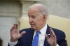 President Joe Biden speaks in the Oval Office of the White House, Thursday, Nov. 2, 2023, in Washington. Biden is heading to Lewiston, Maine, to mourn with the community after 18 people were killed in the deadliest mass shooting in state history.(AP Photo/Evan Vucci)