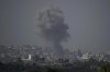 Smoke rises following an Israeli airstrike in the Gaza Strip, as seen from southern Israel, Friday, Nov. 3, 2023. (AP Photo/Leo Correa)