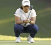 Japanese Nasa Hataoka lines up the putt on the 17th green during the second round of the LPGA's Japan Classic on Friday, Nov. 3, 2023 at the Taiheiyo Club in Omitama city, Ibaraki prefecture, north central Japan. (Kyodo News via AP)