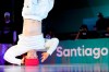 Canada's Philip Kim (B-Boy Phil Wizard) competes against Jeff Louis (B-Boy Jeffro) of the United States in the B-boys gold medal finals for breaking at the Pan Am Games in Santiago, Chile on Saturday, Nov. 4, 2023. THE CANADIAN PRESS/Frank Gunn