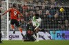 Luton Town's Carlton Morris makes an attempt to score during the English Premier League soccer match between Luton Town and Liverpool, at Kenilworth Road, in Luton, England, Sunday, Nov. 5, 2023. (Alastair Grant)