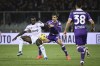 Juventus' Moise Kean, left, and Fiorentina's Luca Ranieri fight for the ball during the Serie A soccer match between Fiorentina and Juventus at Artemio Franchi Stadium, in Florence, Italy, Sunday Nov. 5, 2023. (Massimo Paolone/LaPresse via AP)