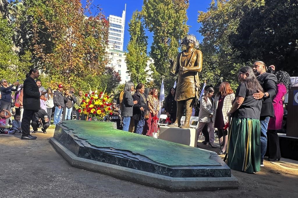 California unveils Native American monument at Capitol, replacing
